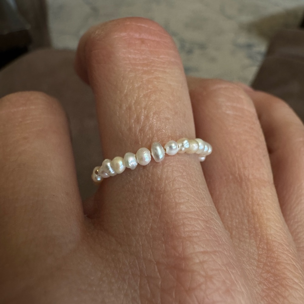Elegant White Freshwater Pearl Ring